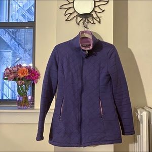 North Face purple quilted jacket